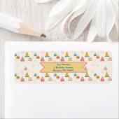 Doodle Cakes – Personalized Birthday Address Etiket (Insitu)