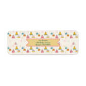Doodle Cakes – Personalized Birthday Address Etiket (Voorkant)