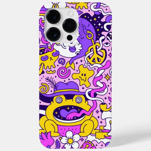 Doodle Cartoons Hoesje-Mate iPhone Case (Achterkant)