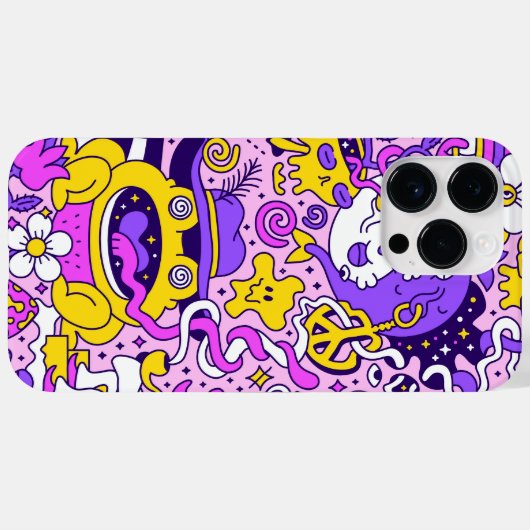 Doodle Cartoons Hoesje-Mate iPhone Case (Achterkant (horizontaal))
