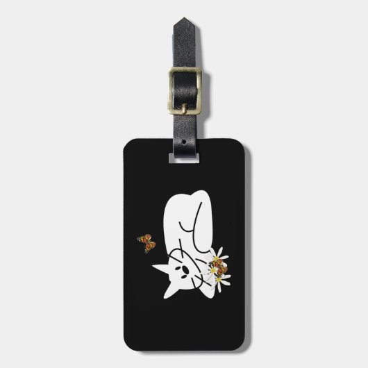 Doodle Cat Bagagelabel (Voorkant verticaal)