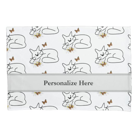 Doodle Cat Kussensloop (Voorkant)