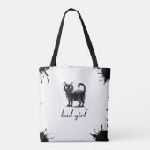 Doodle cat tote bag (Achterkant)