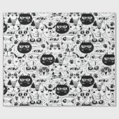 Doodle Cats Cadeaupapier (Vlak)