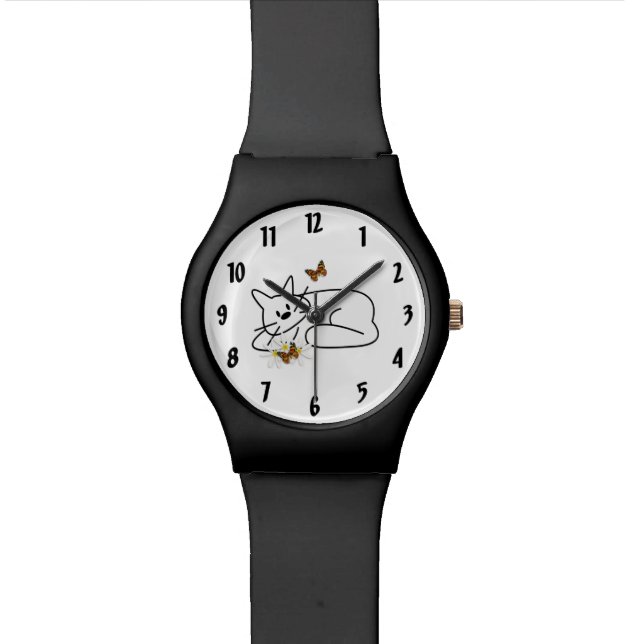 Doodle Cats Horloge (Close Up)