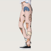 Doodle Cats naadloze illustratie Leggings (Links)