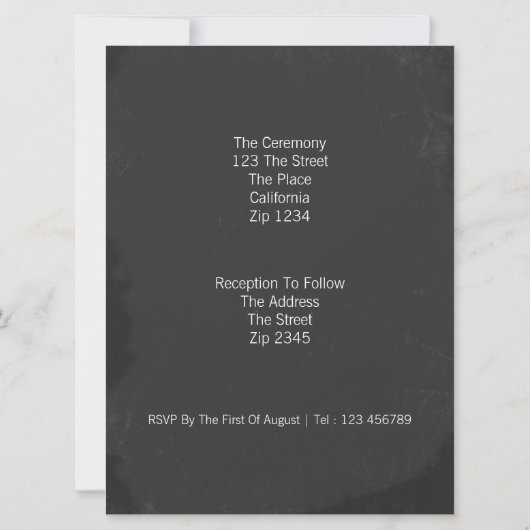 Doodle Chalkboard Gay Wedding Kaart (Achterkant)