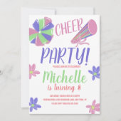 Doodle Cheer Feest Cheerleading Verjaardag Kaart (Voorkant)