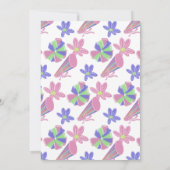 Doodle Cheer Party Cheerleading Birthday Kaart (Achterkant)