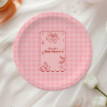 Doodle Cherry Bow Baby shower Papieren Bordje<br><div class="desc">Serveer stijl en charme met onze Doodle Hand-Drawn Bow Baby shower Paper Borden. Met een prachtig handgeschetst boogontwerp in zachte pasteltinten, voegen deze borden een grillige maar toch elegante touch toe aan uw baby showers tafelomgeving. Perfect gesorteerd op maaltijden, snacks of desserts, hun stevige constructie zorgt voor duurzaamheid met behoud...</div>