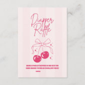 Doodle Cherry op de top Diapper Raffle Informatiekaartje (Voorkant)