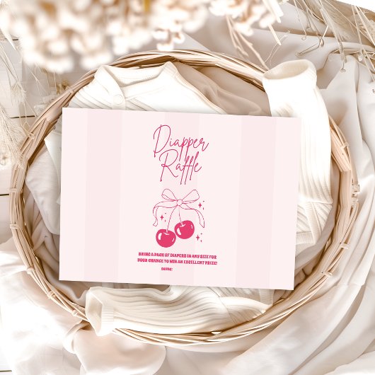 Doodle Cherry op de top Diapper Raffle Informatiekaartje