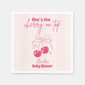 Doodle Cherry op top Baby shower Servet (Voorkant)
