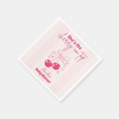Doodle Cherry op top Baby shower Servet (Hoek)
