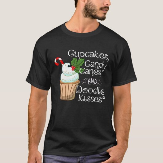 Doodle Christmas Aussiedoodle Bordoodle Sheepadoo T-shirt (Voorkant)