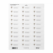 Doodle Citroenboom Botanisch Retouradres Etiket (Full Sheet)