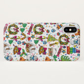 Doodle Clip art Christmas design Hoesje (Achterkant (horizontaal))