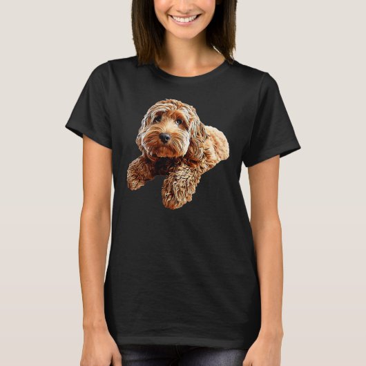 Doodle Cockerpoo Cockapoo Spoodle Cute Puppy Dog T-shirt (Voorkant)