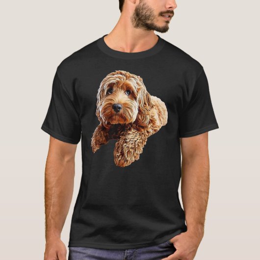 Doodle Cockerpoo Cockapoo Spoodle Cute Puppy Dog T-shirt (Voorkant)