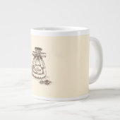 Doodle Coffee Beans Artistische Koffiemok Grote Koffiekop (Voorkant rechts)