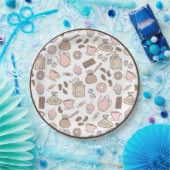 Doodle Coffee Design Paper Bord (Feest)