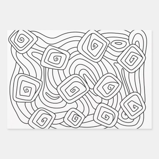 Doodle Colour Inpakpapier Vel (Voorkant 2)