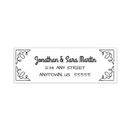 Doodle Corners retouradres Zelfinktende Stempel