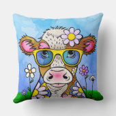 Doodle Cow Portrait Kussen (Achterkant)