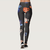  Doodle Cups Naadloze Achtergrond Leggings (Achterkant)