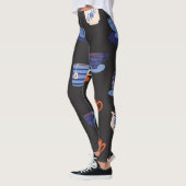  Doodle Cups Naadloze Achtergrond Leggings (Links)