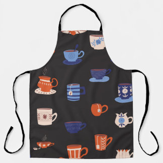 Doodle Cups Naadloze Achtergrond Schort