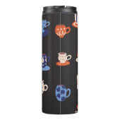 Doodle Cups Naadloze Achtergrond Thermosbeker (Achterkant)