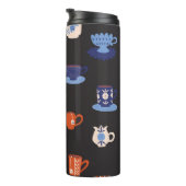Doodle Cups Naadloze Achtergrond Thermosbeker (Geroteerd rechts)