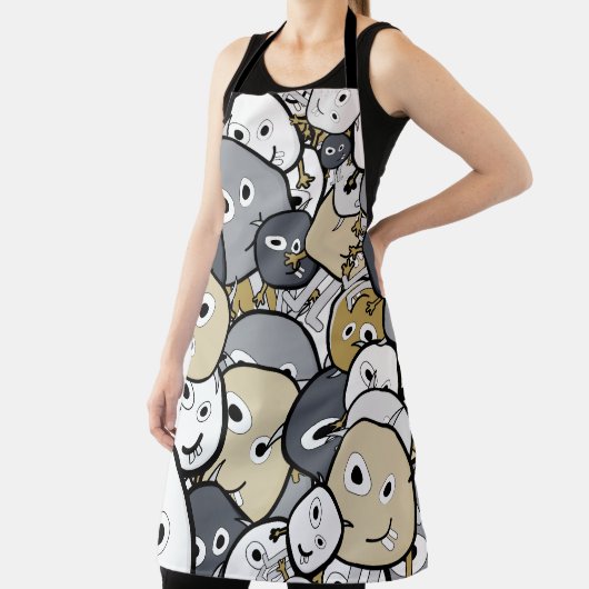 Doodle Cute Monsters Schort (Insitu)