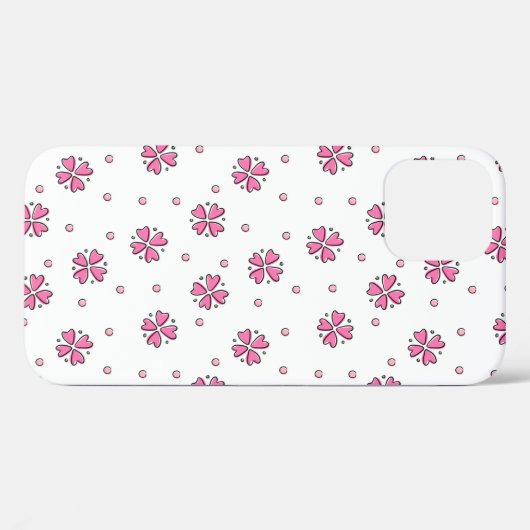 Doodle Daisies en Stippen Case-Mate iPhone Case (Achterkant (horizontaal))