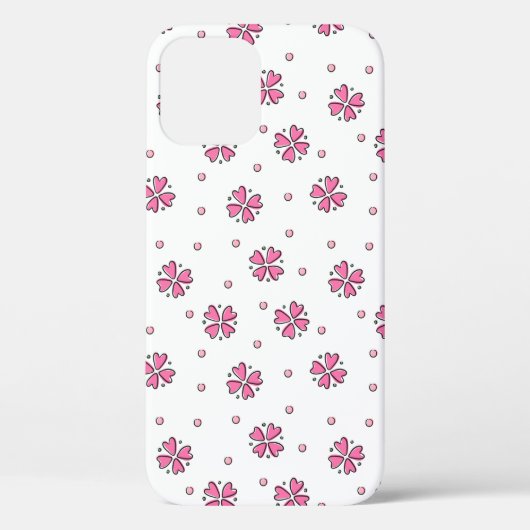 Doodle Daisies en Stippen Case-Mate iPhone Case (Achterkant)