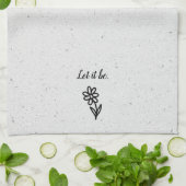 Doodle Daisy en Quote op Terrazzo Theedoek (Gevouwen)