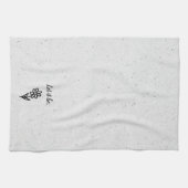 Doodle Daisy en Quote op Terrazzo Theedoek (Horizontaal)
