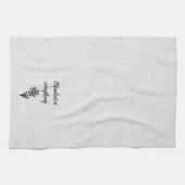 Doodle Daisy en Quote op Terrazzo Theedoek (Horizontaal)