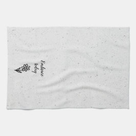 Doodle Daisy en Quote op Terrazzo Theedoek