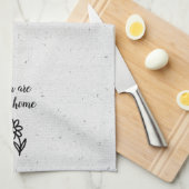 Doodle Daisy en Quote op Terrazzo Theedoek (Quarter Fold)