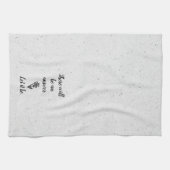 Doodle Daisy en Quote op Terrazzo Theedoek (Horizontaal)