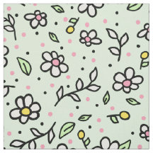 Doodle Daisy Flowers Schattige Girly Pattern
