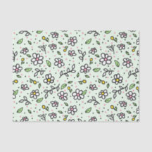  Doodle Daisy Flowers Schattige Girly Pattern