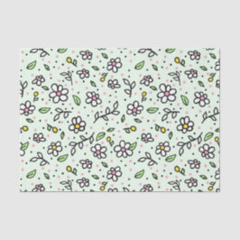  Doodle Daisy Flowers Schattige Girly Pattern Tissuepapier