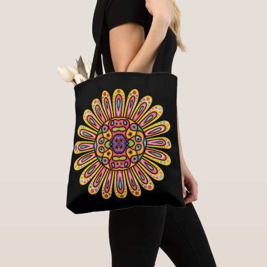 Doodle Daisy Mandela Tote Bag (Dichtbij)