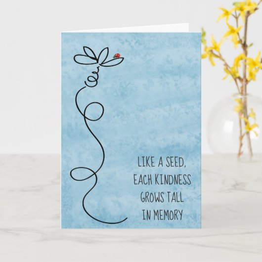 Doodle Daisy met Ladybug bedankt Kaart (Gele Bloem)