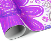 Doodle Daisy Pattern Cadeaupapier (Rol Hoek)