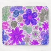 Doodle Daisy Pattern Muismat (Voorkant)