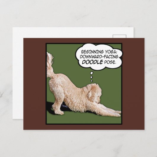 Doodle Days Comics Yoga Briefkaart (Voorkant / Achterkant)